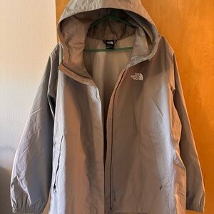 The North Face Light Gray Rain Jacket